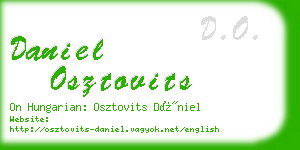 daniel osztovits business card